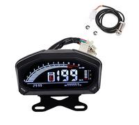 ZAPYVET Motorcycle LCD Display Digital Backlight Indicator Speedometer Odometer Velocimetro Meter YG 150 YG150-23 Universal Bike Lcd Speed Monitor Screen(Meter with bracket)