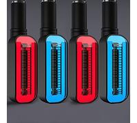 ZAPYVET Motorcycle Turn Signals Built In Relay Motorcycle Light Waterproof Stop DRL Motorcycle Flasher Universal Turn Signals Indicators Motorcycle Turn Signal Light(2 Red 2 Blue)