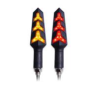 ZAPYVET Motorcycle Turn Signals Built LIGHT Relay Motorcycle Flasher Turn Signal Indicator Stop Signals Flowing Motorcycle Light Bendable Motorcycle Turn Signal Light(2pcs Red)