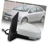 ZAPYVET Side Mirrors, for Ford, for Focus Mk2 2008-2011 Models Featuring Electric Adjustment Heating and Integrated Turn Signals Side View Mirror(White Left Passenger Side)