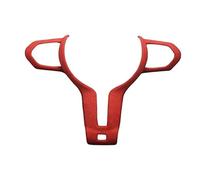 ZAPYVET Suede Car Wrapping ABS Styling, for, F20 F21 F32 F33 F06 F12 1 2 3 4 Series X2 Steering Wheel Buttons Frame Cover Stickers Car Sticker(BLACK Red)