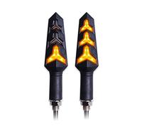ZAPYVET Universal LIGHT Turn Signal Light Waterproof Motorcycle Turn Signals Built Relay Blinker DRL Stop Signal Lamp Brake Lighting Motorcycle Turn Signal Light(2pcs Yellow)
