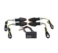ZAPYVET Universal Motorcycle Flashing 14LED Turn Signal Light Lamp Indicator Light Amber Blinker Light LIGHT Flasher Relay 12V Motorcycle Turn Signal Light(4pcs 1pcs Relay)