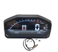 ZAPYVET Universal Motorcycle LIGHT LCD Speedometer Digital Backlight Waterproof Odometer Tachometer 1 2 4 Cylinders Adjut Motorcycle Digital Speedometer Display(With sensor)