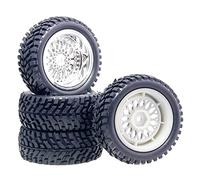 ZAPYVET Wheel Rally Rubber Tires Offset 3mm/6mm/9mm, for HSP, 1:10 On-Road Car RC 2084-7004 Rc Racing Wheel Set(2084-7004-Offset6mm)