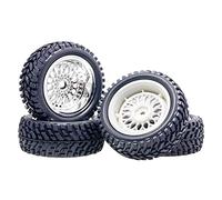 ZAPYVET Wheel Rally Rubber Tires Offset 3mm/6mm/9mm, for HSP, 1:10 On-Road Car RC 2084-7004 Rc Racing Wheel Set(2084-7004-Offset3mm)