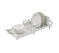 ZAPZEAL Adjustable Dish Drying Rack, Expandable Slimline Kitchen Drainer with Cutlery Holder, Space-Saving Narrow Dish Drainer for Worktop (1 Pack, 3 Colours)