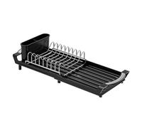 ZAPZEAL Adjustable Dish Drying Rack, Expandable Slimline Kitchen Drainer with Cutlery Holder, Space-Saving Narrow Dish Drainer for Worktop (1 Pack, 3 Colours)