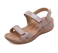 ZAPZEAL Women's Platform Flip Flop Open Post Toe Sandals, Apricot EU 37 = 3 UK