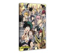 ZAQMKOL My Hero Academia School Compilation Poster Canvas Poster Bedroom Decor Landscape Office Room Decor Gift 16x24inch(40x60cm)