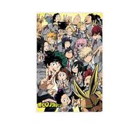 ZAQMKOL My Hero Academia School Compilation Poster Canvas Poster Bedroom Decor Landscape Office Room Decor Gift 20x30inch(50x75cm)