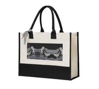 ZAQXSWCDEV Astronauts At Work Canvas Gift Shopping Bag â€“ Durable, Reusable, And Stylish Tote For Everyday Use And Special Occasions
