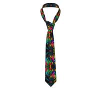 ZAQXSWCDEV Colorful Abstract Painting Men'S Ties - Fashionable Full-Print Polyester Ties Suitable For Business, Weddings, And Daily Wear. Soft And Durable, Suitable For Business And Special Occasions