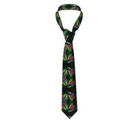 ZAQXSWCDEV Colorful Tropical Leaf Men'S Ties - Fashionable Full-Print Polyester Ties Suitable For Business, Weddings, And Daily Wear. Soft And Durable, Suitable For Business And Special Occasions