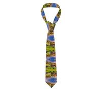 ZAQXSWCDEV Country Farm Men'S Ties - Fashionable Full-Print Polyester Ties Suitable For Business, Weddings, And Daily Wear. Soft And Durable, Suitable For Business And Special Occasions