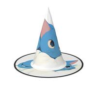 ZAQXSWCDEV Cute Cat Halloween Hat â€“ Spooky Party Costume Accessory With Full-Print Design â€“ Lightweight Foldable Witch Hat For Halloween, Carnival, Masquerade & Role Play Events