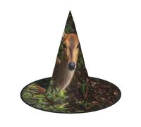 ZAQXSWCDEV Cute Little Deer Halloween Hat – Spooky Party Costume Accessory With Full-Print Design – Lightweight Foldable Witch Hat For Halloween, Carnival, Masquerade & Role Play Events