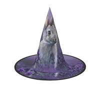 ZAQXSWCDEV Cute Rabbit Halloween Hat – Spooky Party Costume Accessory With Full-Print Design – Lightweight Foldable Witch Hat For Halloween, Carnival, Masquerade & Role Play Events