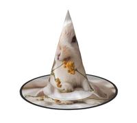 ZAQXSWCDEV Cute Rabbit Halloween Hat – Spooky Party Costume Accessory With Full-Print Design – Lightweight Foldable Witch Hat For Halloween, Carnival, Masquerade & Role Play Events
