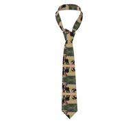 ZAQXSWCDEV Elephant Family Men'S Ties - Fashionable Full-Print Polyester Ties Suitable For Business, Weddings, And Daily Wear. Soft And Durable, Suitable For Business And Special Occasions