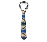 ZAQXSWCDEV Funny Animal Dolphin Men'S Ties - Fashionable Full-Print Polyester Ties Suitable For Business, Weddings, And Daily Wear. Soft And Durable, Suitable For Business And Special Occasions