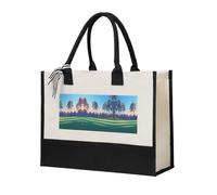 ZAQXSWCDEV Golf Course Canvas Gift Shopping Bag – Durable, Reusable, And Stylish Tote For Everyday Use And Special Occasions