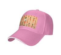 ZAQXSWCDEV Happy Carrot Classic Casual Baseball Cap - 100% Polyester Unisex Baseball Cap with Reinforced Brim and Adjustable Back Brim for All-Season Comfort Pink