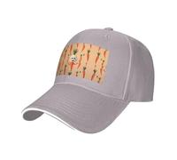 ZAQXSWCDEV Happy Carrot Classic Casual Baseball Cap - 100% Polyester Unisex Baseball Cap with Reinforced Brim and Adjustable Back Brim for All-Season Comfort Gray