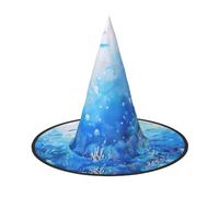 ZAQXSWCDEV The Underwater World Halloween Hat â€“ Spooky Party Costume Accessory With Full-Print Design â€“ Lightweight Foldable Witch Hat For Halloween, Carnival, Masquerade & Role Play Events