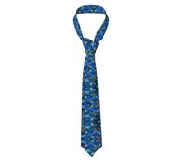 ZAQXSWCDEV Tropical Fishes Men'S Ties - Fashionable Full-Print Polyester Ties Suitable For Business, Weddings, And Daily Wear. Soft And Durable, Suitable For Business And Special Occasions