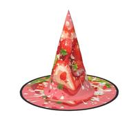 ZAQXSWCDEV Vibrant Fruits Halloween Hat â€“ Spooky Party Costume Accessory With Full-Print Design â€“ Lightweight Foldable Witch Hat For Halloween, Carnival, Masquerade & Role Play Events