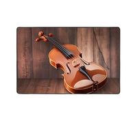 ZAQXSWCDEV Violin (2) Luxurious 60x39in Carpet – Full-Width Single-Sided Print, Soft Flannel Fabric, High-Density Memory Foam, Non-Slip & Durable Base