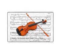 ZAQXSWCDEV Violin Luxurious 60x39in Carpet – Full-Width Single-Sided Print, Soft Flannel Fabric, High-Density Memory Foam, Non-Slip & Durable Base