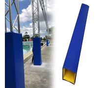 ZAQYCM 48 60 72 Inch Playground Pole Padding Square 10x10 9x9 8x8 7x7 6x6 5x5 4x4 3x3 Inch, Blue Black Grey Outdoor Support Post/Column 4 Sidded Wrap Around 1.5" Thick(Black - H 48in,8x8 Inch)