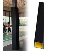 ZAQYCM Black Basement Square Pole Padding 36 48 60 72 Inch Height, Self Adhesive Fasteners Garage Parking Column Protector All-Weather School Gym Basketball Player Safety(High 72 in,9.5x9.5 Inch)