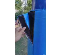 ZAQYCM Blue Round Padding for 3" 4" 5" 6" 7" 8" 9" 10" 12" 15" Square Pole, All Weather Outdoor Post Wrap Pads for Player Protection Playground Basketball Football Volleyball(H 5ft,Dia 9 Inch)