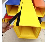 ZAQYCM Heavy Duty Safety Pad for Square Pole 3x3 4x4 5x5 6x6 8x8 10x10 Inch, Universal Padded Pole Cover Wrap Around Outdoor Column, All Weather Post Padding(Yellow,10"X10"(25X25CM))