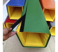 ZAQYCM Heavy Duty Safety Pad for Square Pole 3x3 4x4 5x5 6x6 8x8 10x10 Inch, Universal Padded Pole Cover Wrap Around Outdoor Column, All Weather Post Padding(Green,11"X11"(28X28CM))