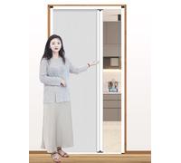 ZAQYCM Internal Folding Doors Accordion Door Custom Size, White Concertina Doors For Bathroom Shower Closet Kitchen Pantry with Handle, Lock, Upper And Lower Rail(H 200cm,W 76cm)