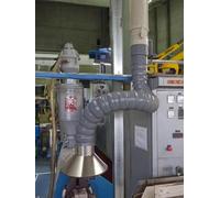 ZAQYCM Large Industrial Welding Smoke Extractor Hose With Stainless Steel Hood, Commercial Laboratory Shop Flexible Fume Remove Hose Articulated 8 6 4 Inch, Grey(L 3.5m/11.5 ft,Id 200MM/7 7/8 In)