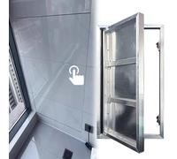 ZAQYCM Magnetic Tile Access Panel For Drywall, Seamless Concealed Inspection Door for Plumbing/Firefighting, Recessed Wall Hole Cover Plates Bathroom Shower Attic(WxH 70x130cm)