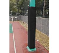 ZAQYCM Playground Pole Protector Padding for Kids Anti-collision, 1.8m Tall Heavy Duty Pole Wrap Around for Player Protection/Gymnasium, Square Basketball Pole Covers(Black,101x101MM)