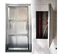 ZAQYCM Tileable Plumbing Access Door, Seamless Invisible Tile Inspection Hatch Panel Cover Customizable, Sturdy Aluminum Touch Latch Drywall Recessed Maintenance Door(WxH 70x70cm)