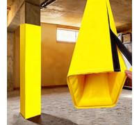 ZAQYCM Yellow Basketball Pole Pad Outdoor Indoor Playground Basement Garage, 8 7 6 5 4 Ft Tall Support Post Padding Horse Gymnasium Parking Lot Canopy Pole Flag Pole(H 5ft,11"X11")