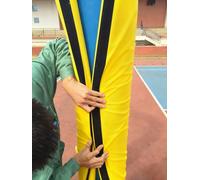 ZAQYCM Yellow Universal Wrap Around Pole Protective Pads, Waterproof Round Basketball Pole Padding- Impact Resistant, Multi-Dia Indoor Outdoor Column Post Covers(H 84in,ID 2 Inch)