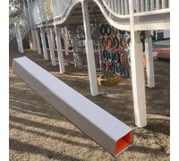 ZAQYUM Playground Pole Protector Padding for Kids Anti-collision, 1.8m Tall Heavy Duty Pole Wrap Around for Player Protection/Gymnasium, Square Basketball Pole Covers(White,101x101MM)