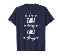 Zara I'm Doing Things Personalized Name Funny Saying T-Shirt, Men, Navy Blue, 4X-Large