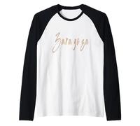 Zaragoza Spain Vintage Elegant Design Raglan Baseball Tee