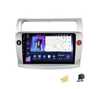 ZARAPLUS Android 13 Car Radio MP5 Player with GPS Navigation 9 Inch Touchscreen for Citroen C4 2004~2014 Car Stereo Support 4G/WIFI/FM/DSP/Carplay/Android Auto/Steering Wheel Controls,A,NF5