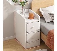 ZARBAILRE Ultra Narrow Nightstand, Simple Cracked Bedside Cupboard for Bedroom, Small Size Bedside Table, Mini Minimalist Modern Bedside Cabinet (B 25×34×50cm)